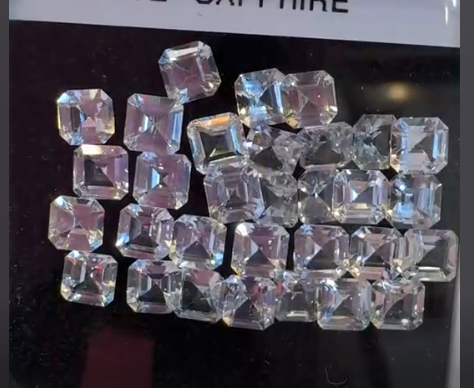 White Sapphire Asscher 5mm price per stone DXBCS5658