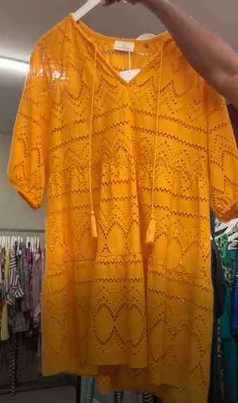 Watercult S/S Broderie Anglaise Dress Orange M