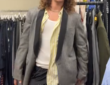 Alexander McQueen Herringbone Tweed Blazer Grey/ Black 54