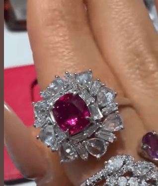 PT900 diamond unheated pigeon blood ruby ring/pendant H0355B218