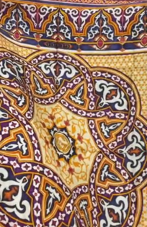GUCCI Silk Beige × Multi Scarf B06165FRB7