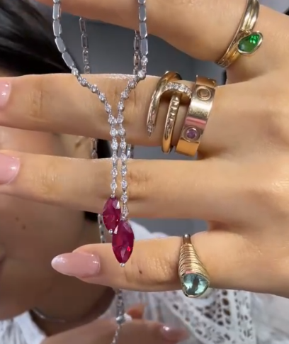 K18WG Ruby Necklace J06116HDDC