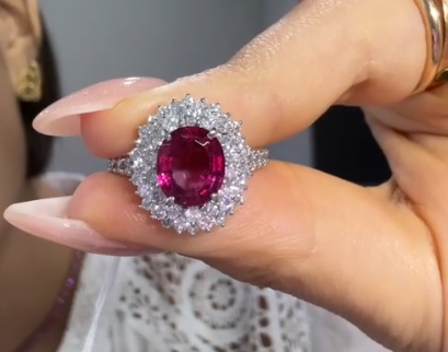Pt900 2.4ct Rubellite Ring J060145HJ3