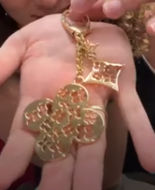 Louis Vuitton Ivy Keychain Gold Colour