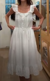 CÉLINE White cotton dress AGC3804
