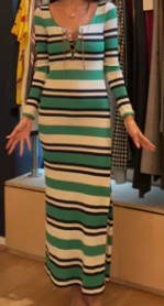 Miu Miu Stripe Knit Maxi Dress 38  AGC3724