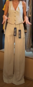 JEAN PAUL GAULTIER Pinstripes linen set AGC3813