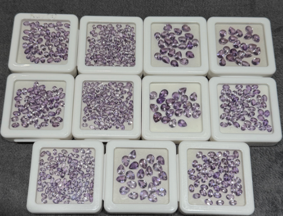 Pear Natural Amethyst (from Brazil)(price per 1 stone) THAI0015