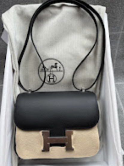 Hermes Mini Constance (c)（1） Noir PHW K Epsom ALTC1021