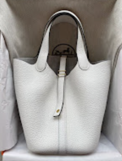 Hermes Picotin 18 New White GHW K TC ALTC1039