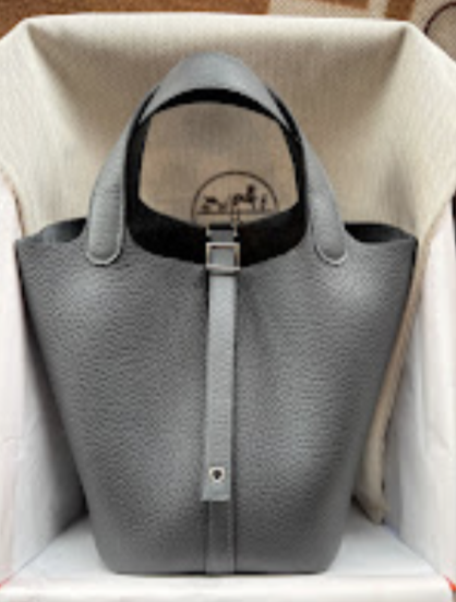Hermes Picotin 18 Gris Misty PHW G TC ALTC1042