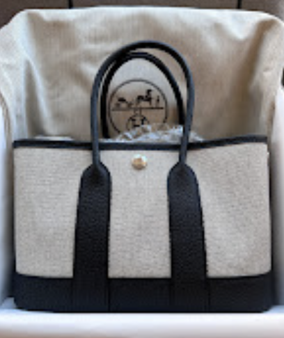 Hermes Neo garden (c)(2) Noir PHW G Togo ecru toile ALTC1070