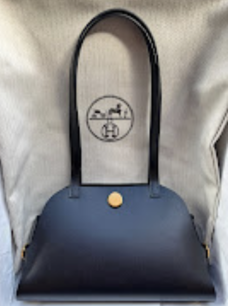 Hermes Tablier sellier Noir/Noir GHW K Hunter/swift/toille ALTC1073