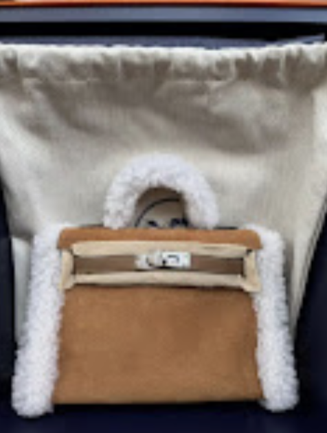 Hermes Mini Kelly teddy Gold/ phw k grizzly ALTC1093