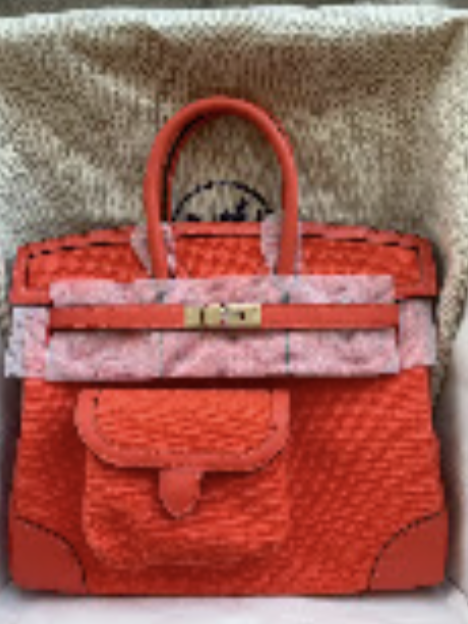 Hermes birkin25 cargo(c) orange field phw w toile/swift ALTC1096