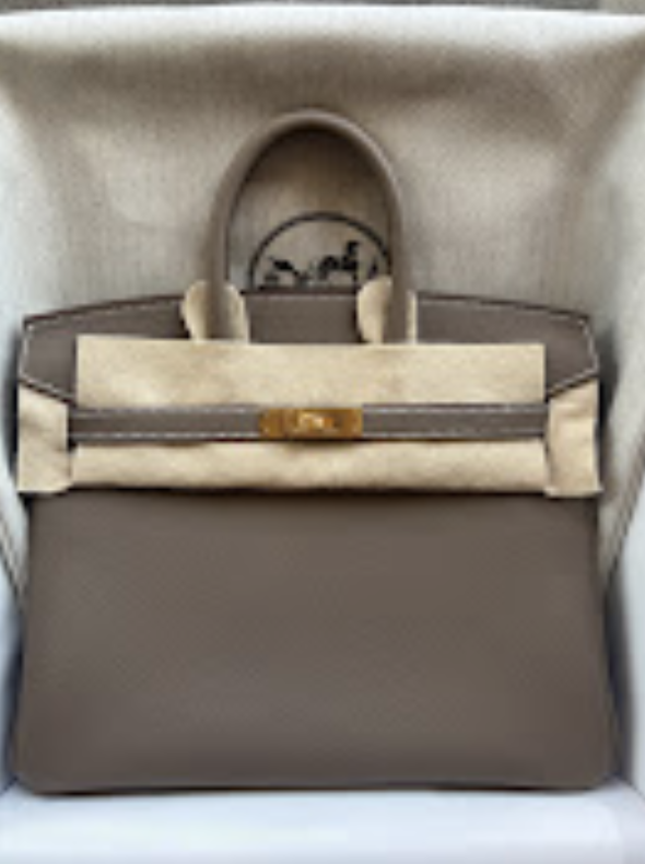 Hermes Birkin25(1) Etoupe Ghw G togo ALTC1116