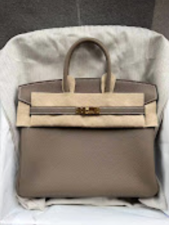 Hermes Birkin25(n)(2) Etoupe Ghw G togo ALTC1117