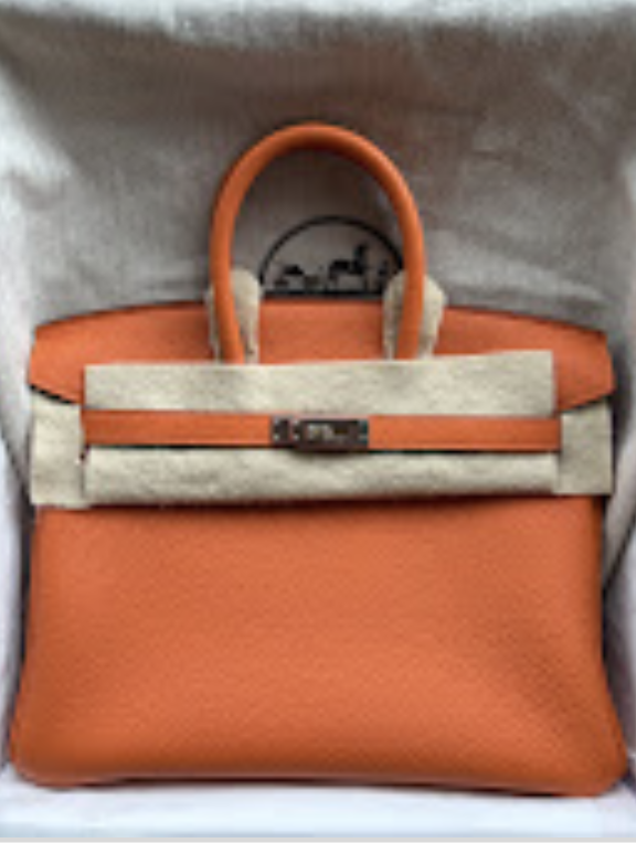 Hermes Birkin25(x) orange phw B togo ALTC1129