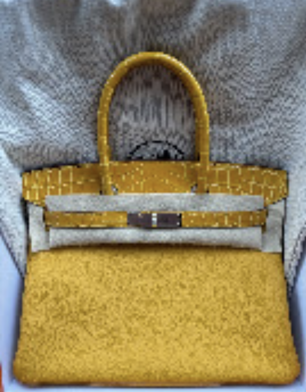 Hermes Birkin30 touch jaune ambre phw D togo / nilo shinny ALTC1139