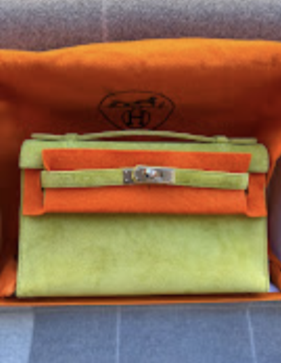 Hermes Kelly pochete - Doblis(x) Vert anis PHW i square Doblis ALTC1147