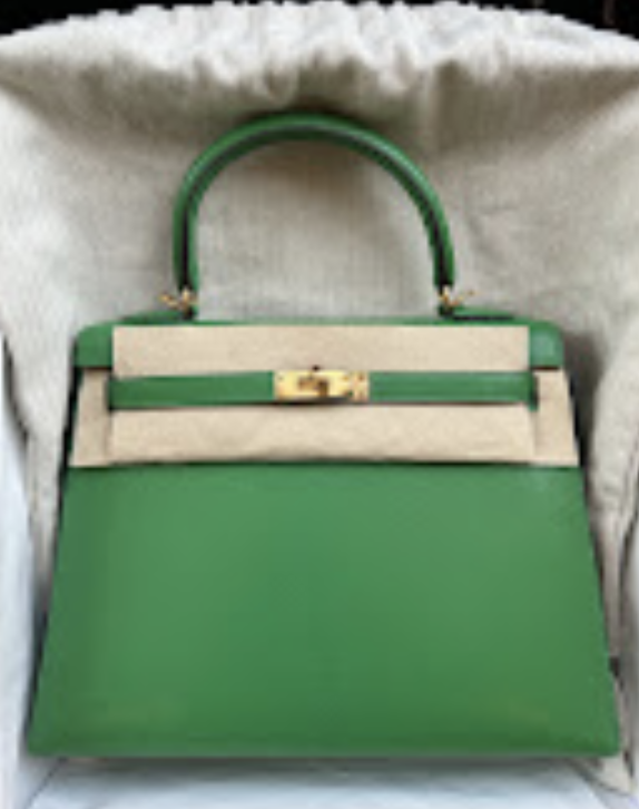 Hermes Preloved Kelly 25(x)(l) Bamboo Ghw U Chèvre ALTC1162