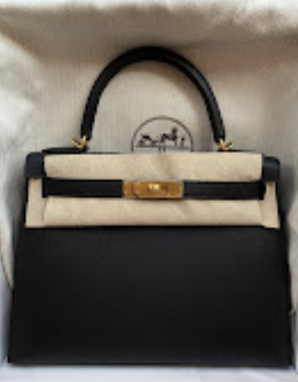 Hermes Kelly28 Black Ghw k 2026 epsom ALTC1166