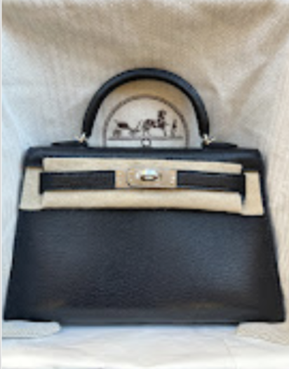 Hermes Mini Kelly Black PHW U（2023 receipt） chèvre ALTC1176