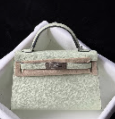 Hermes Mini kelly Vert fizz U epsom ALTC1182