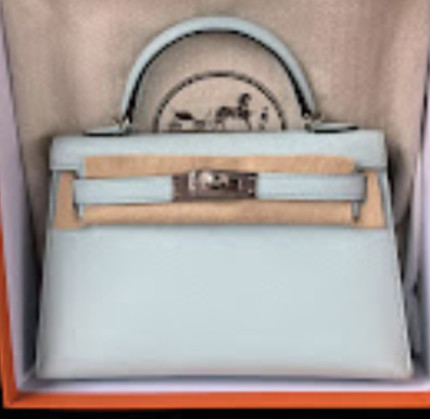 Hermes Mini kelly Blue zephyr phw A epsom ALTC1183