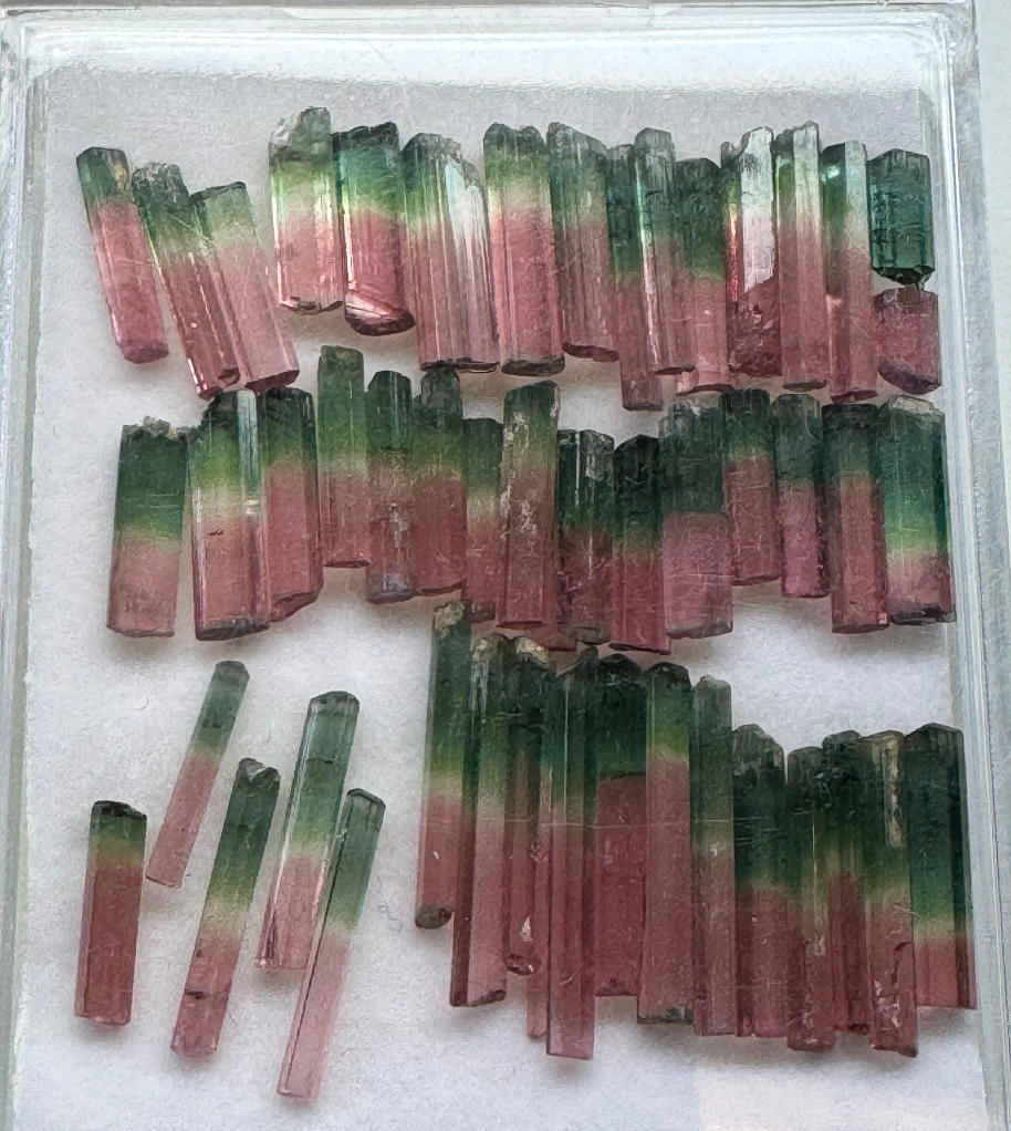 32.7CT ROUGH BICOLOR TOURMALINE SET DXBCS6216