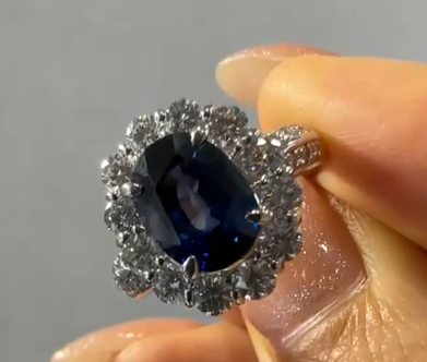 Pt900 3.41 ct Sapphire Ring  US 7 J0701CDCQG