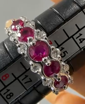 Pt900 0.95ct Ruby Ring J0630FG8LF