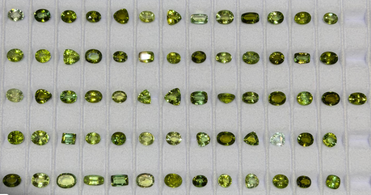Green Copper tourmaline (from Mozambique)(price per 1 stone) THAI0190