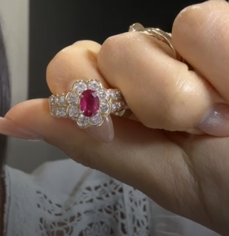 K18 Ruby Ring J0801BZT3E US 6