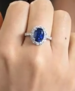 Pt900 2.88ct Sapphire Ring J0801QCA5K