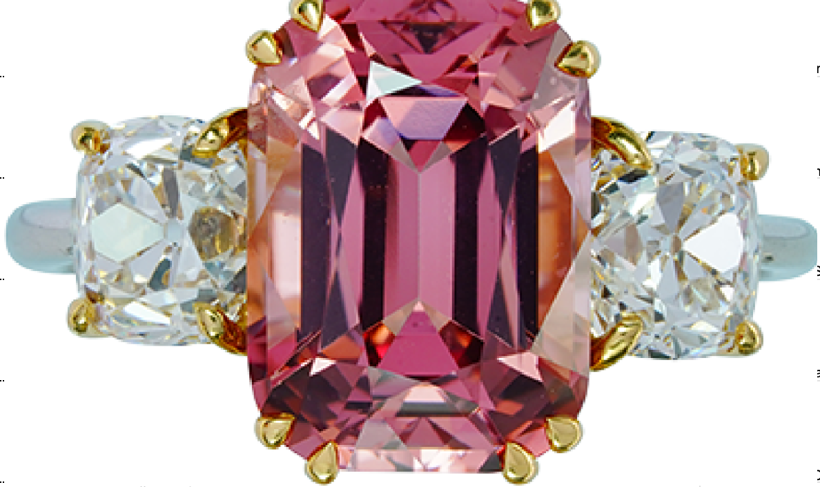 Pink Spinel Diamonds Ring GRS Sri Lanka No Heat R1171