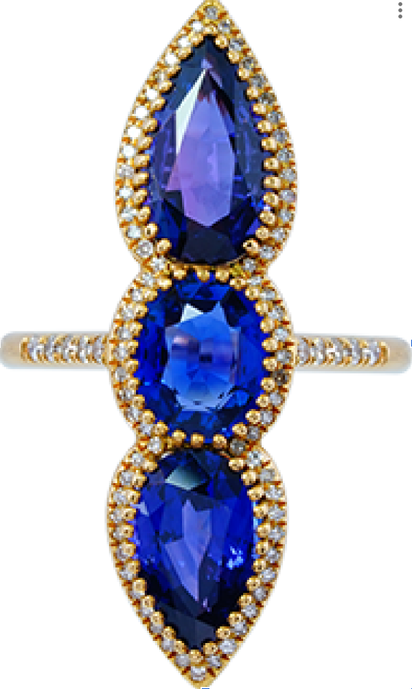 Blue Sapphire Diamonds Ring R11116