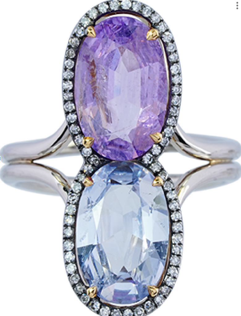 Spinel Diamonds Ring R15205