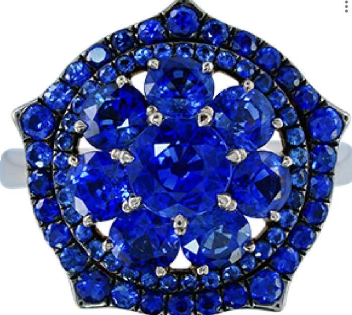 Royal Blue Sapphire Ring GRS Sri Lanka Heated R1614