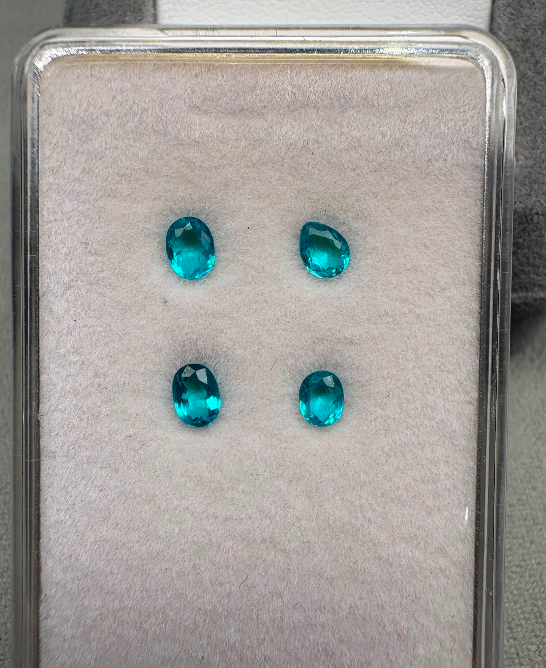 1.03ct Exclusive Neon Blue Paraiba Ethiopia set of 4 E-20