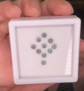 1.30ct Grey Spinel Melee Set DXBCS6318