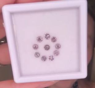 1.50ct Silver Purple Spinel Melee Set DXBCS6334