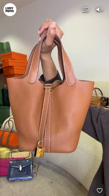 Hermes picotin 18 gold on gold ALC4395