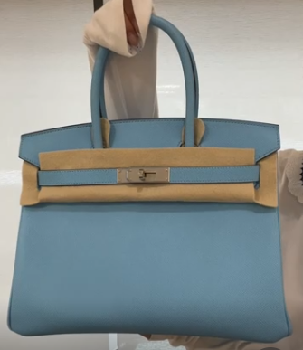 HERMES BIRKIN 30 CELESTE EPSOM HANDBAG 2000000060736