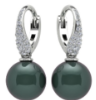 South Sea Pearl with Diamonds Earrings in 18K White Gold