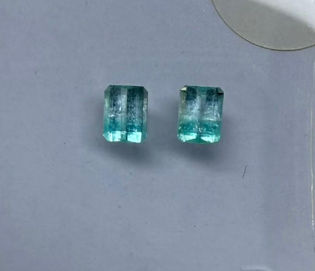 1.77CT EMERALD CUT NIGERIAN PARAIBA PAIR DXBCS6196