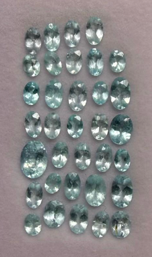 MIXct NIGERIAN PARAIBA OVAL SET DXBCS6898