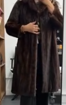 Blackglama Mink Fur Long Coat AKC1596