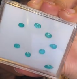 2.18ct Ethiopia Paraiba (set of 8) E-53
