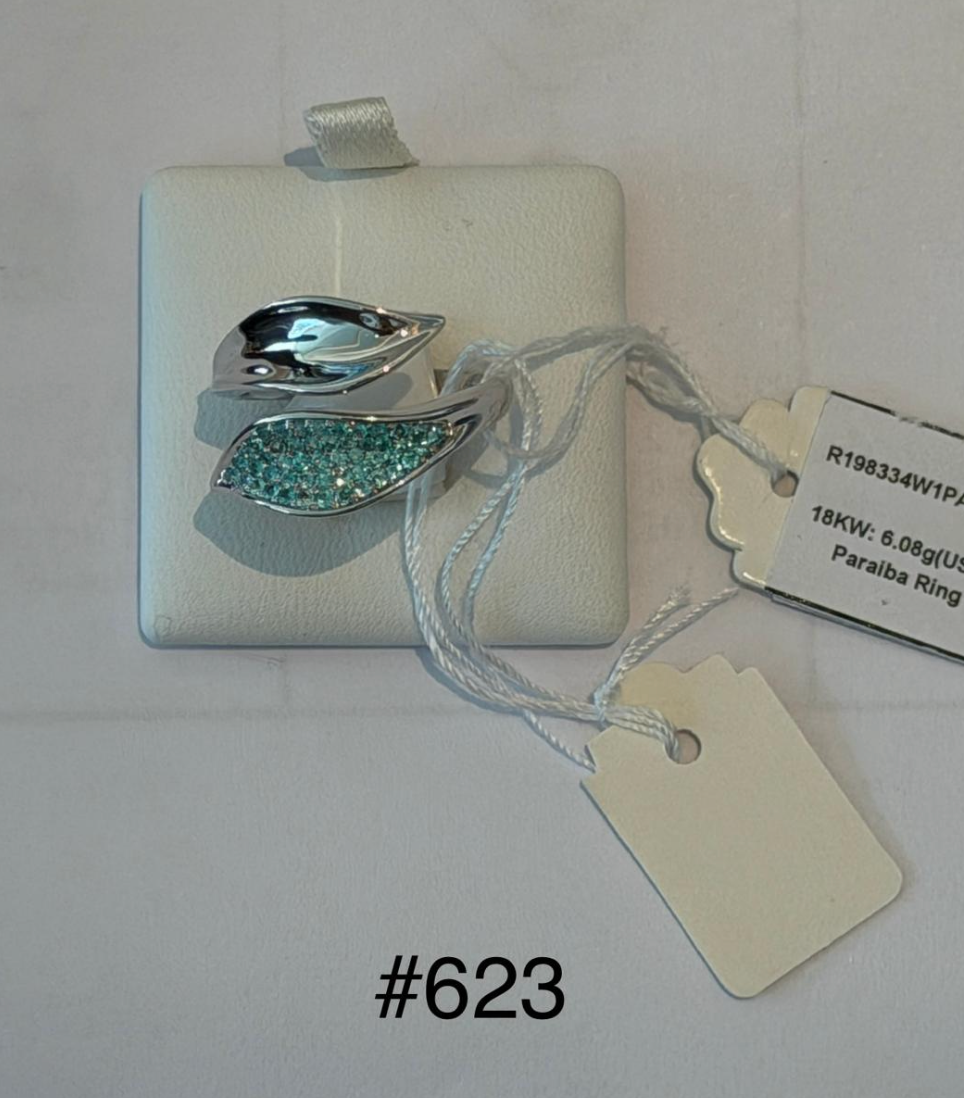 18WG BRAZIL PARAIBA RING SIE 7 DXBCS7065